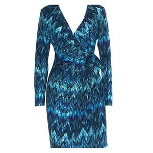 Cache long sleeve wrap dress